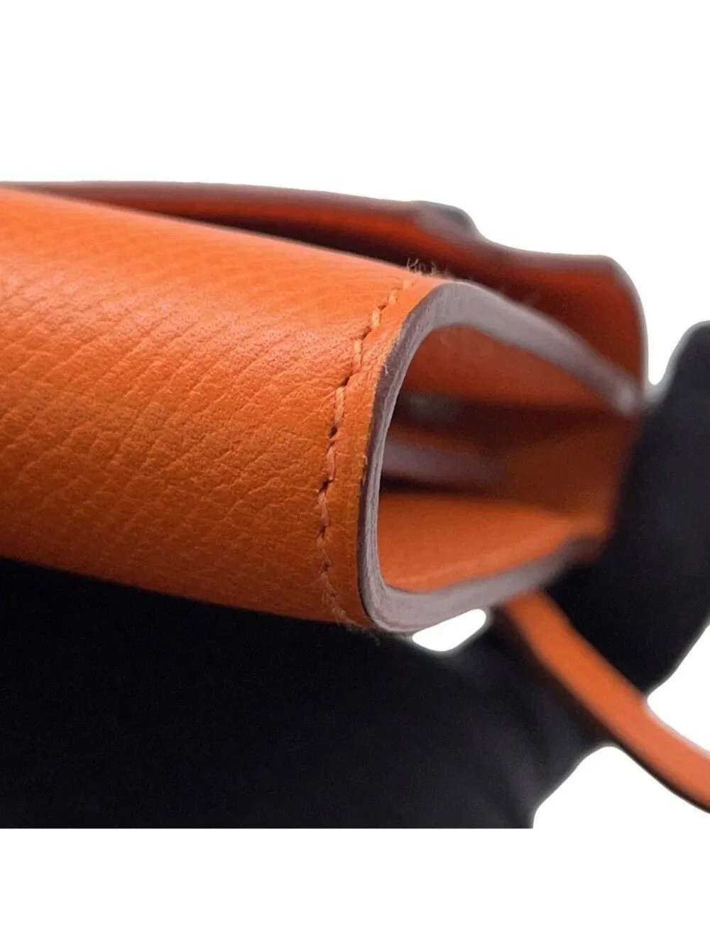 Hermes Wallet Kelly Long Orange Silver Epsom
